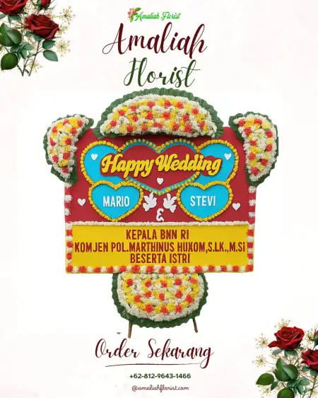 Papan Bunga Pernikahan Monggas