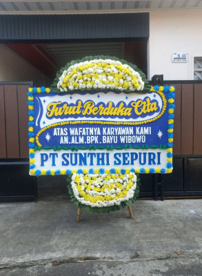 Papan Bunga Duka di Monggas
